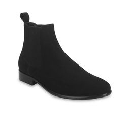 Saint G Men Black Solid Leather Formal Boots-image-64