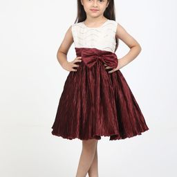 Jelly Jones Maroon & White Midi Dress-picture-37