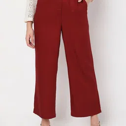Vero Moda Women High-Rise Plain Flared Culottes-image-79