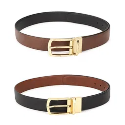 Van Heusen Men Brown Textured Leather Formal Belt-image-23