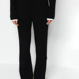Trendyol Ribbed Acrylic Sweater With Straight Trousers-96