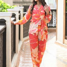 KALINI Printed Tunic With Trousers Co-Ords-picture-17