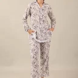 SANSKRUTIHOMES Printed Shirt Collar Neck Pure Cotton Shirt With Trousers-picture-22