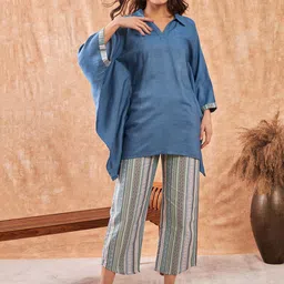 The Kaftan Company Printed Top With Trousers Co-Ords-picture-38