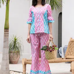 Yufta Pure Cotton Top With Trousers Co-Ords-picture-41
