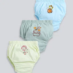 MooNKids Kids Pack Of 3 Printed Cotton Low Rise Basic Briefs-image-89