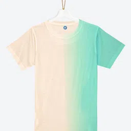 YK Boys Beige & Green Colourblocked T-shirt-image-45