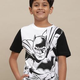Kids Ville Boys Batman Printed Pure Cotton Tshirt-34