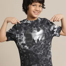 Kids Ville Boys Batman Printed Pure Cotton Round Neck Tshirt-image-95