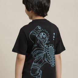 Kids Ville Boys Naruto Printed Pure Cotton Round Neck Tshirt-image-64