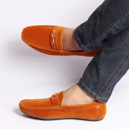 FAUSTO Men Brown Comfort Loafers-image-86