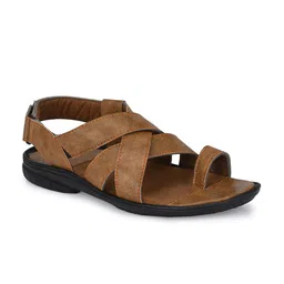 Azzaro Black Men Beige & Black Comfort Sandals-image-22