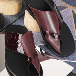 Mochi Men Leather Slip-On Comfort Sandals-image-77