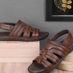 Metro Men Leather Comfort Sandals-picture-2