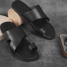 Metro Men Leather Slip-On Comfort Sandals-image-90