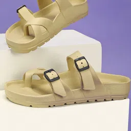 Paragon Men Slider With Buckles Flip Flops-10