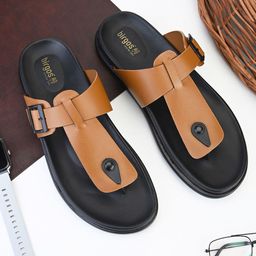 birgos Men Open Toe Comfort Sandals With Buckle Detail-6