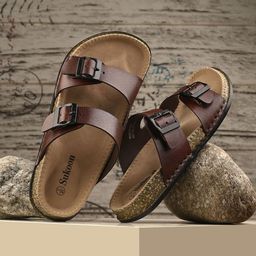 Layasa Men Ethnic Buckle Comfort Sandals-image-97