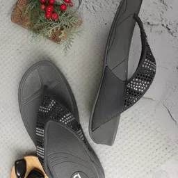 Carlton London sports Grey Embellished Wedge Sandals-28