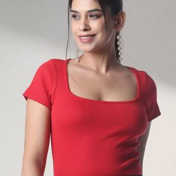 The Roadster Lifestyle Co. Women Ribbed Pure Cotton Top-picture-39