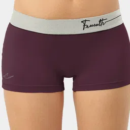 FREECULTR Women Wine Solid Micromodal Boyshorts Briefs-picture-41