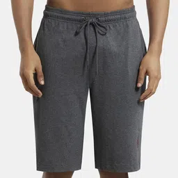 Jockey Men Charcoal Grey Solid Sports Shorts-image-36