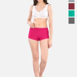 indian flower Women Pack Of 5 Regular Fit Boy Shorts-picture-25