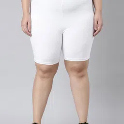 Go Colors Plus Size Women Slim Fit Sports Shorts-23