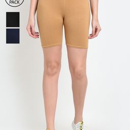 Jinfo Women Black Cotton Cycling Sports Shorts-picture-40