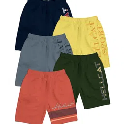 HELLCAT Girls Pack Of 5 Mid-Rise Cotton Sports Shorts-image-82