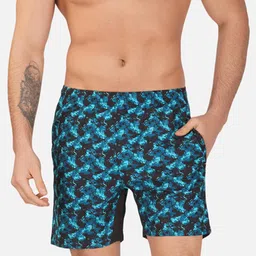 NEVER LOSE Men Abstract Printed Mid-Rise Regular Shorts-picture-15