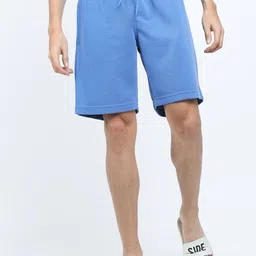 HIGHLANDER Men Blue Solid Lounge Shorts-picture-15