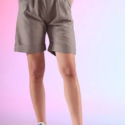 FITHUB Women Loose Fit High-Rise Cotton Regular Shorts-image-122