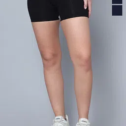 Aimly Women Pack Of 3 Slim Fit High-Rise Biker Shorts-image-70