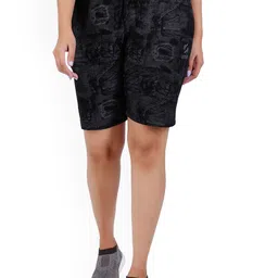 GUIDE Women Cotton Printed Regular Fit Sports Shorts-1