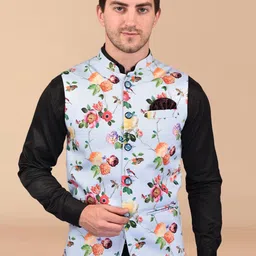 PRINTCULTR Floral Printed Nehru Jackets-picture-34