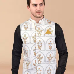 PRINTCULTR Printed Nehru Jacket-picture-51