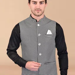 PRINTCULTR Printed Woven Mandarin Collar Nehru Jacket-picture-23