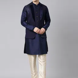 TheEthnic.Co Printed Mandarin Collar Nehru Jacket-picture-10