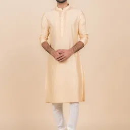Tasva Mandarin Collar Regular Kurta With Churidar-image-66