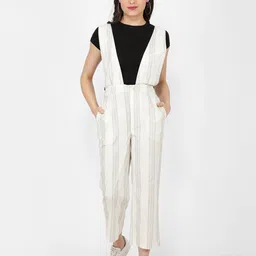 NAVIYATA Striped Printed Cotton Basic Jumpsuit-35
