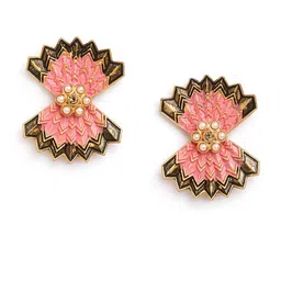 Anouk Brass-Plated Floral Beaded Drop Earrings-image-37