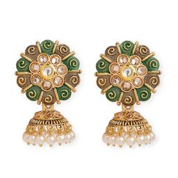 Anouk Brass Plated Dome ShapedJhumkas-image-15