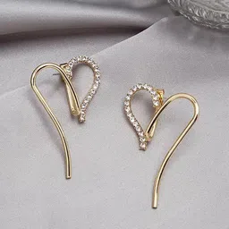 FIMBUL Heart Shaped Studs Earrings-image-64