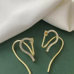 FIMBUL Heart Shaped Studs Earrings-image-63