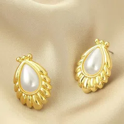 AVANT-GARDE PARIS Gold-Plated Teardrop Shaped Studs Earrings-18