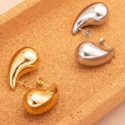 FIMBUL Set Of 2 Teardrop Shaped Drop Earrings-6