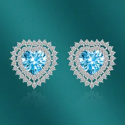 Designs & You Silver-Plated Heart Shaped Studs Earrings-11