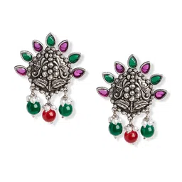 HOT AND BOLD Silver-Plated Contemporary Drop Earrings-image-88