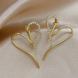Krelin Heart Shaped Studs Earrings-image-49